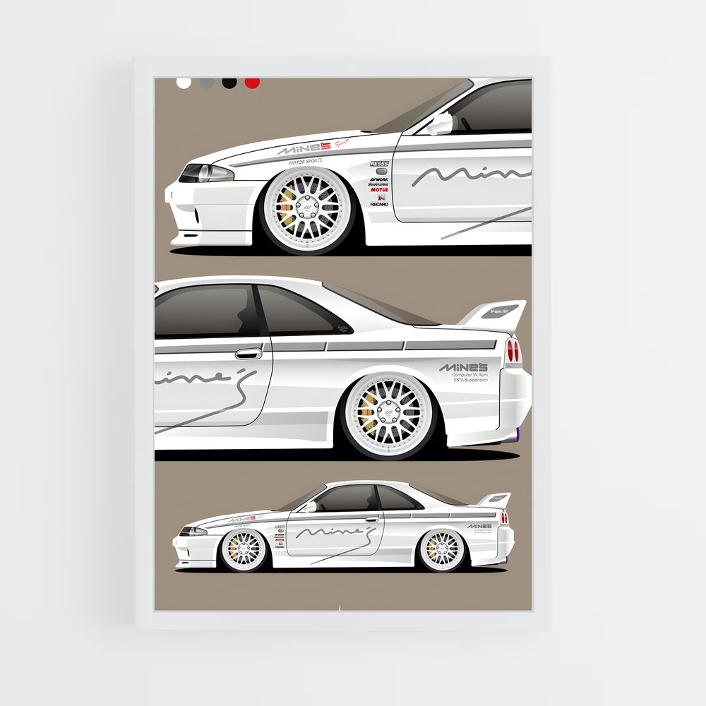Poster Évolution M38 – affiche Nissan (vue 3)